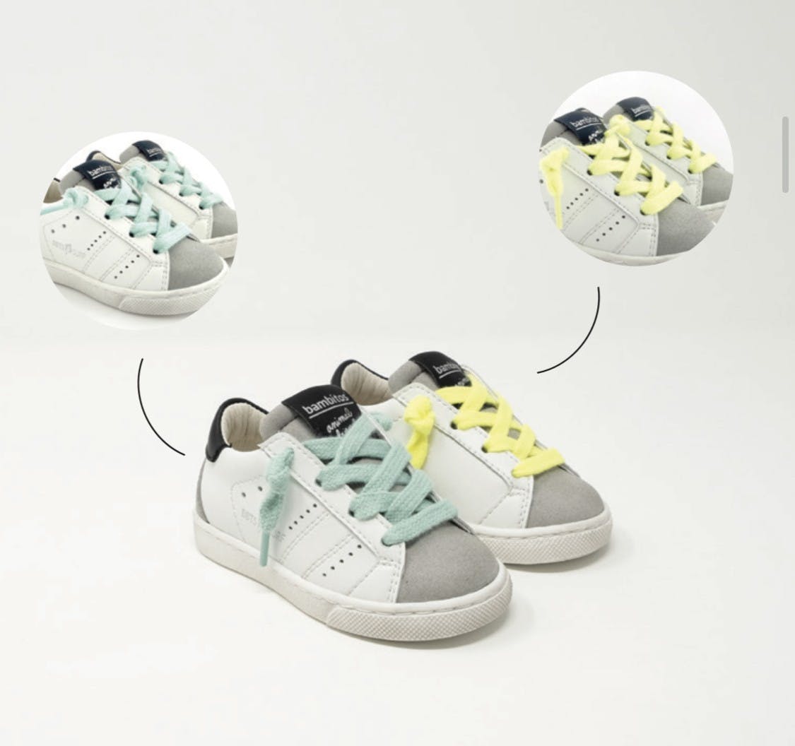 VEGAN BASKETS BAMBITOS SURF COLORED LACES