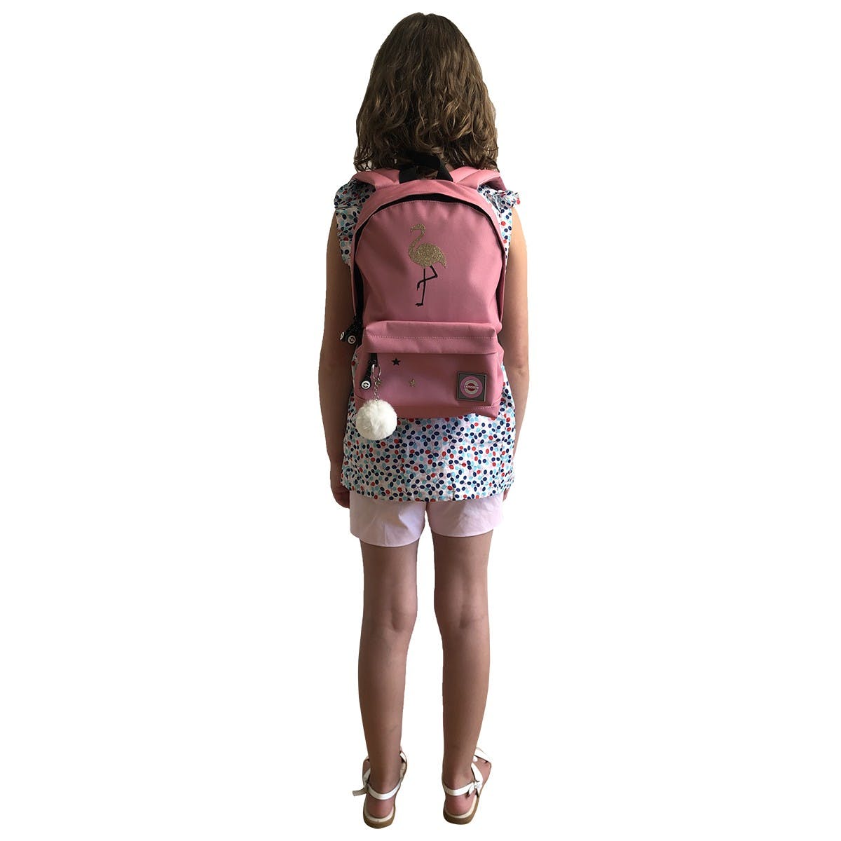 SAC A DOS LACOCARDE ROSE-FLAMANT